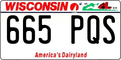 WI license plate 665PQS