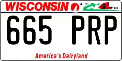 WI license plate 665PRP