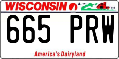 WI license plate 665PRW