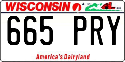 WI license plate 665PRY