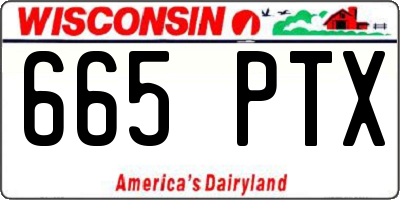WI license plate 665PTX
