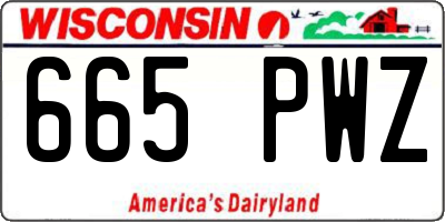 WI license plate 665PWZ