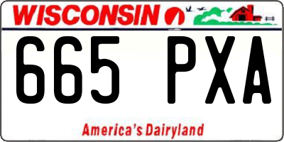 WI license plate 665PXA