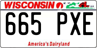 WI license plate 665PXE