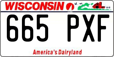 WI license plate 665PXF
