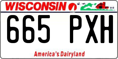 WI license plate 665PXH