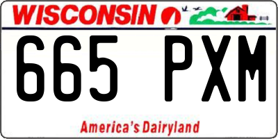 WI license plate 665PXM