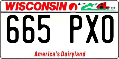 WI license plate 665PXO