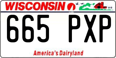 WI license plate 665PXP