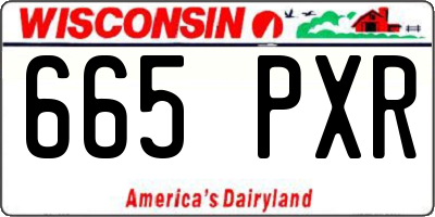 WI license plate 665PXR