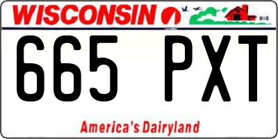 WI license plate 665PXT