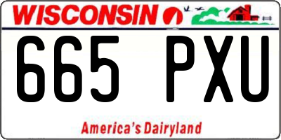 WI license plate 665PXU
