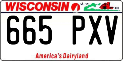 WI license plate 665PXV