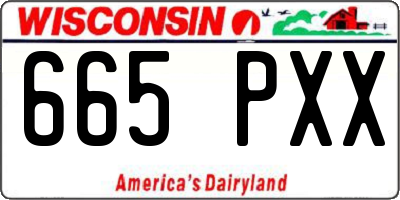 WI license plate 665PXX