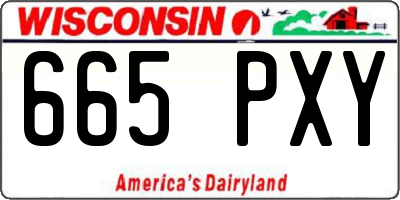 WI license plate 665PXY