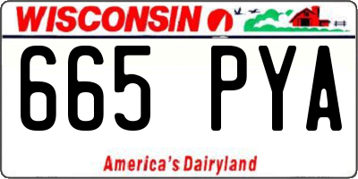 WI license plate 665PYA