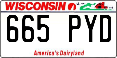WI license plate 665PYD
