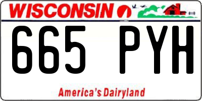 WI license plate 665PYH