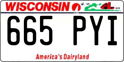 WI license plate 665PYI