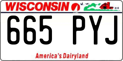 WI license plate 665PYJ