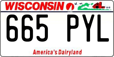WI license plate 665PYL