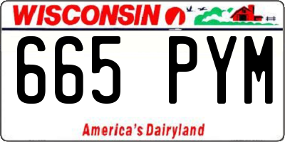 WI license plate 665PYM