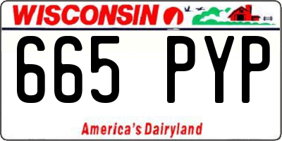 WI license plate 665PYP
