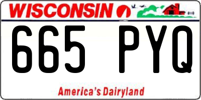 WI license plate 665PYQ