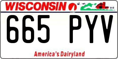 WI license plate 665PYV