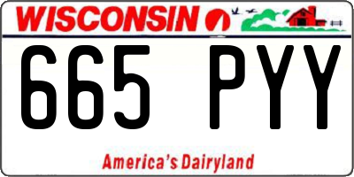 WI license plate 665PYY