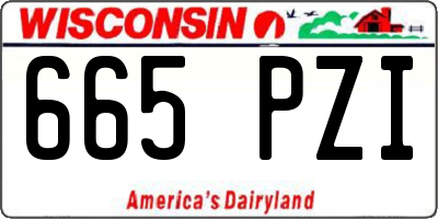WI license plate 665PZI