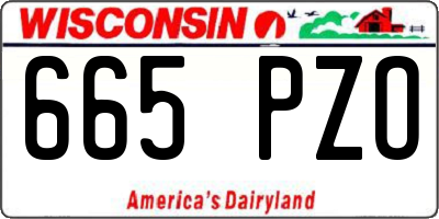 WI license plate 665PZO