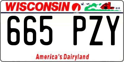 WI license plate 665PZY