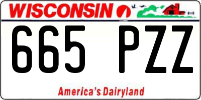 WI license plate 665PZZ