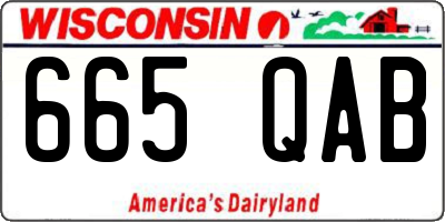 WI license plate 665QAB
