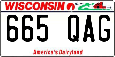 WI license plate 665QAG
