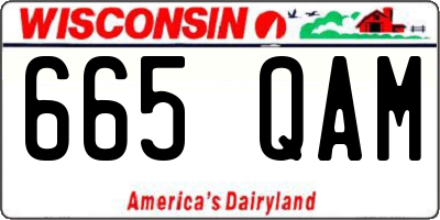 WI license plate 665QAM