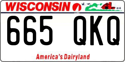 WI license plate 665QKQ