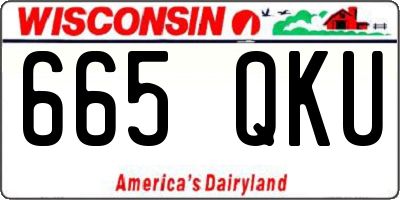 WI license plate 665QKU