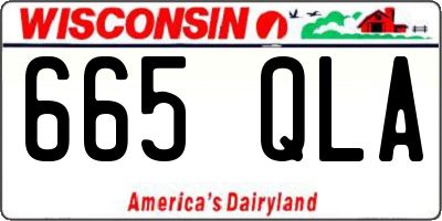 WI license plate 665QLA