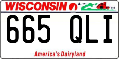 WI license plate 665QLI