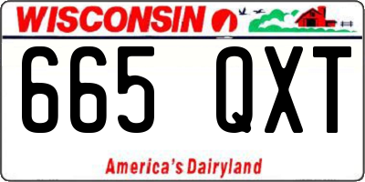 WI license plate 665QXT