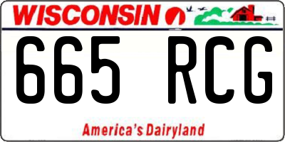 WI license plate 665RCG