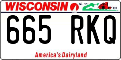 WI license plate 665RKQ