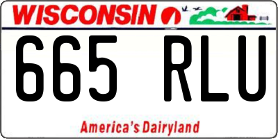 WI license plate 665RLU