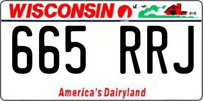 WI license plate 665RRJ