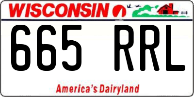 WI license plate 665RRL