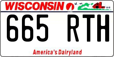 WI license plate 665RTH