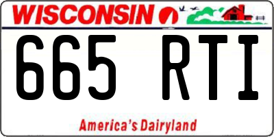 WI license plate 665RTI