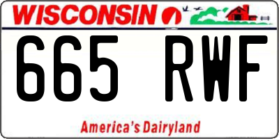 WI license plate 665RWF